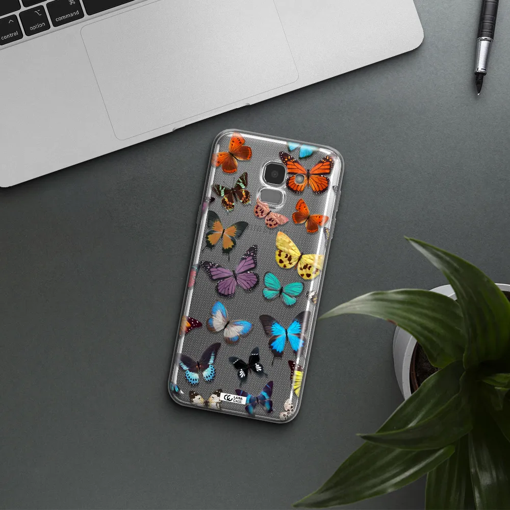 Colorful Butterflies Samsung J6 Clear TPU Case