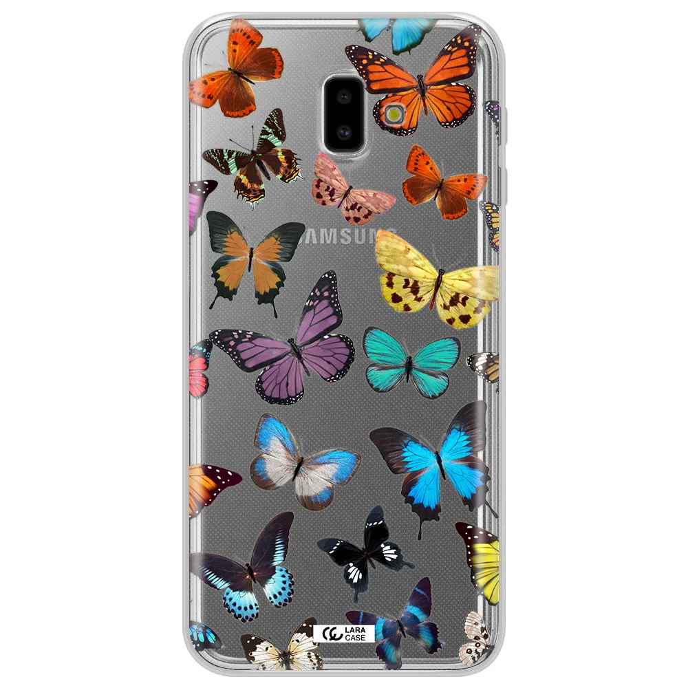 Colorful Butterflies Samsung J6 Plus Clear TPU Case