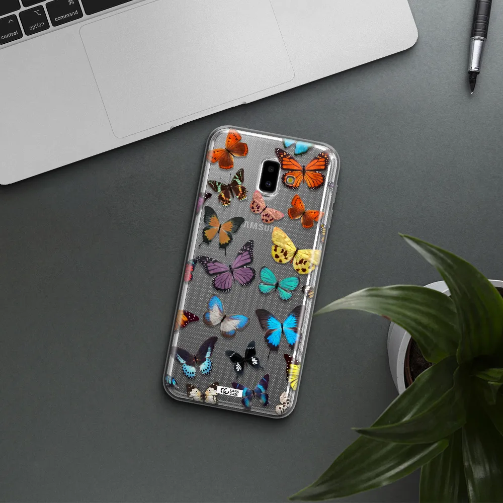 Colorful Butterflies Samsung J6 Plus Clear TPU Case