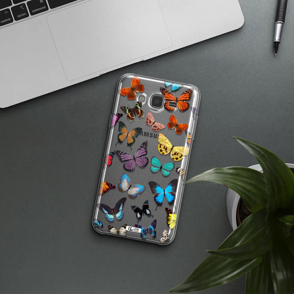 Colorful Butterflies Samsung J7 2015 Clear TPU Case