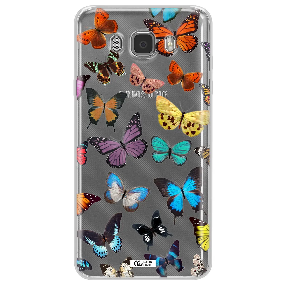 Colorful Butterflies Samsung J7 2016 Clear TPU Case