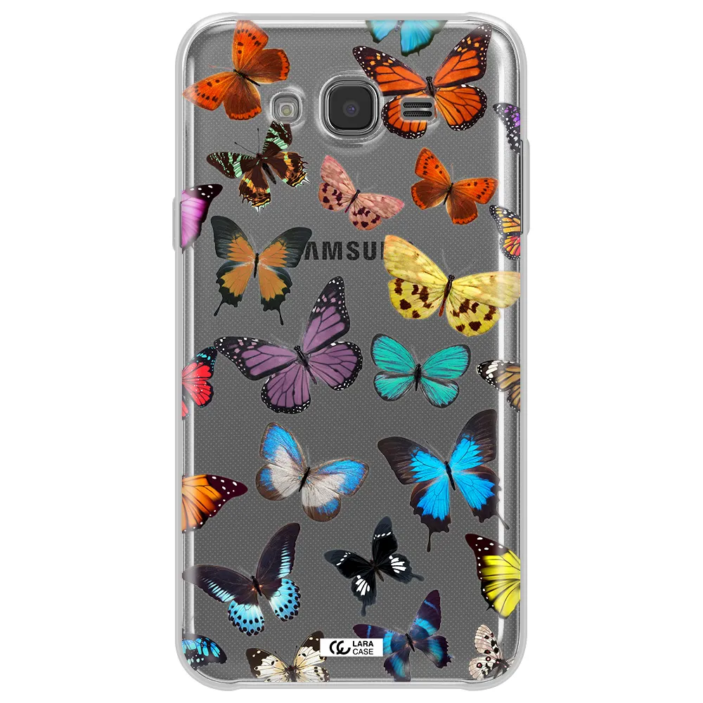 Colorful Butterflies Samsung J7 Clear TPU Case