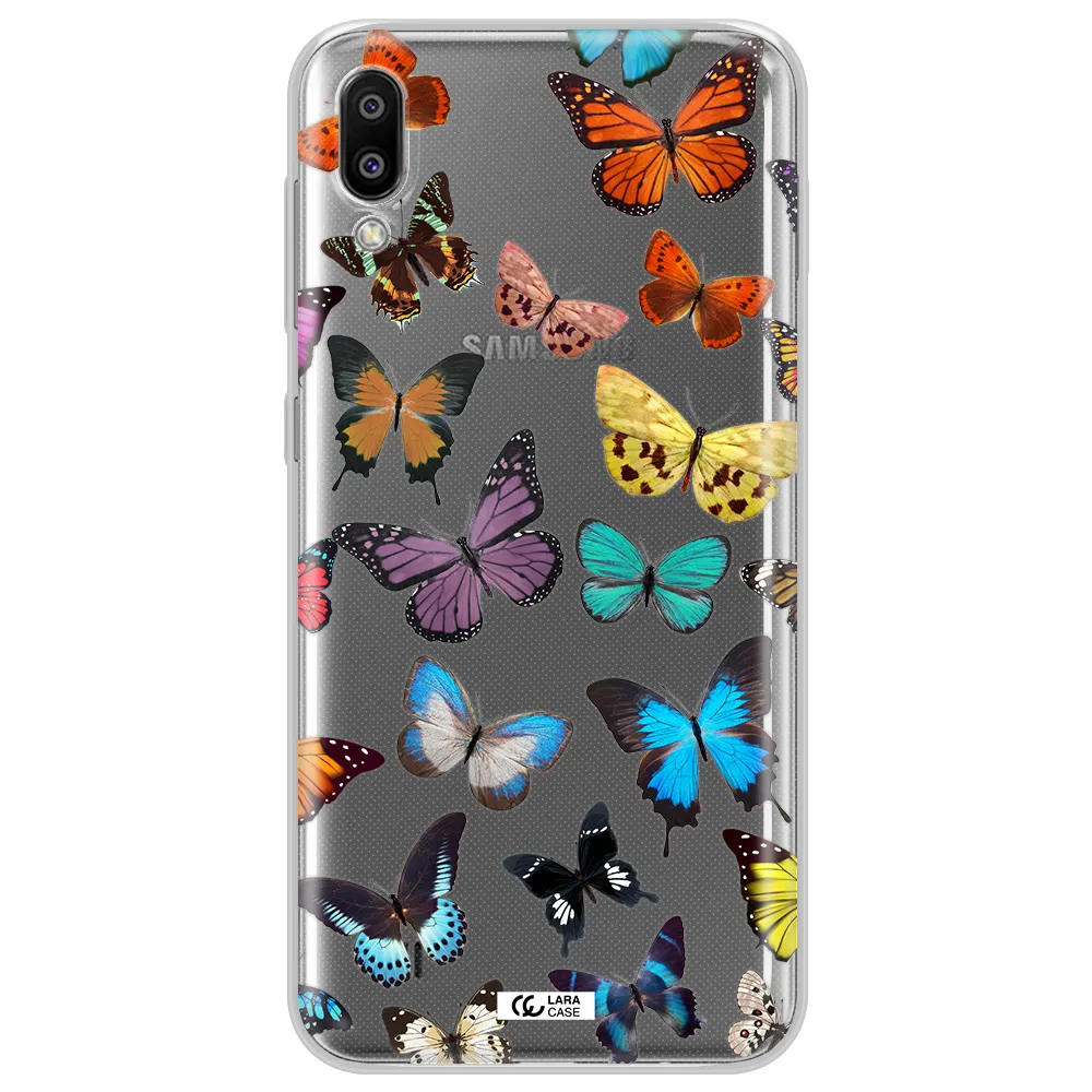 Colorful Butterflies Samsung M10 Clear TPU Case