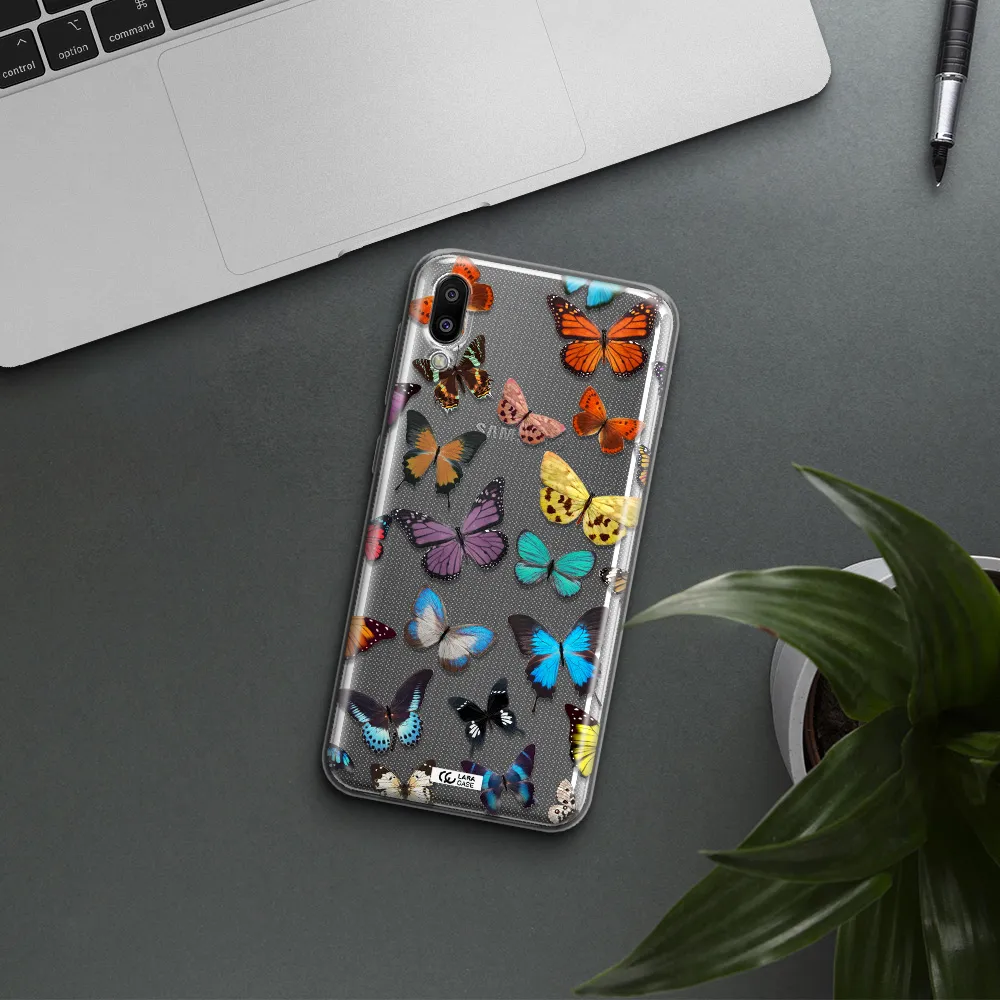 Colorful Butterflies Samsung M10 Clear TPU Case