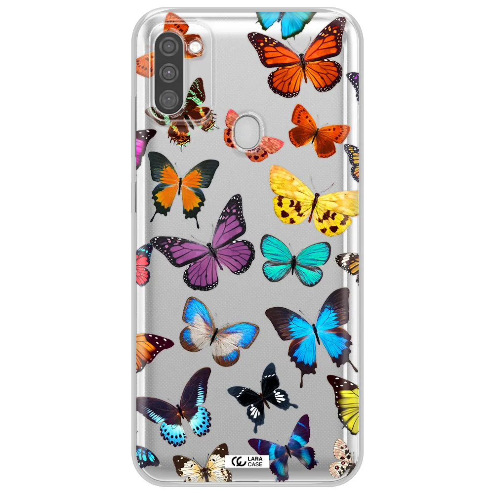 Colorful Butterflies Samsung M11 Clear TPU Case