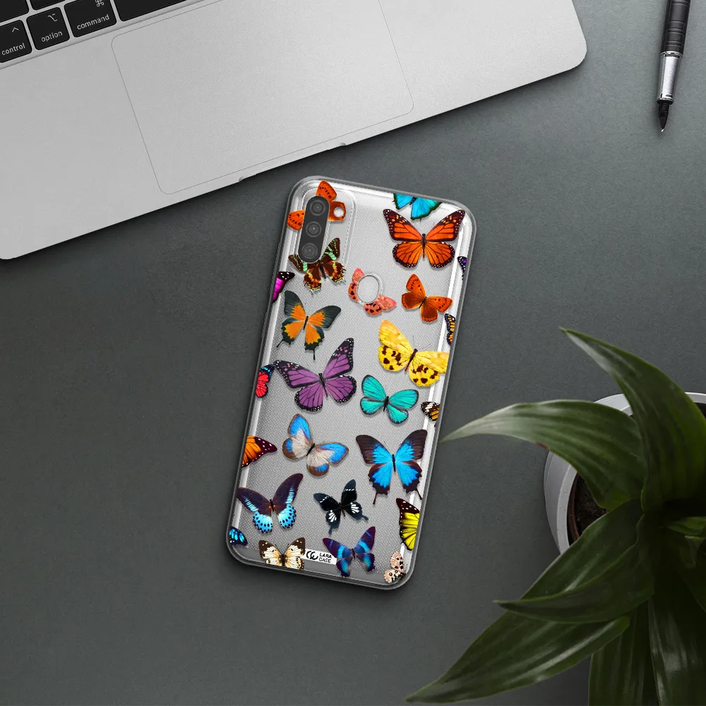 Colorful Butterflies Samsung M11 Clear TPU Case