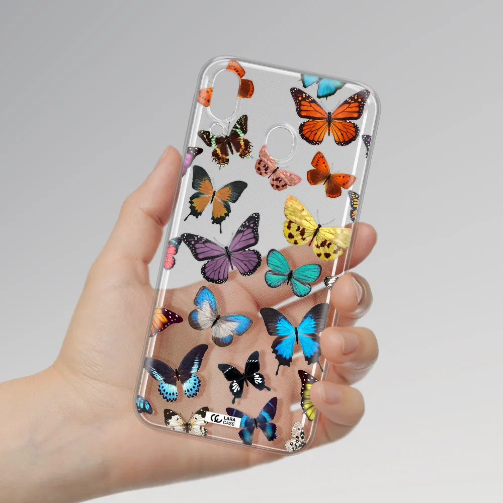 Colorful Butterflies Samsung M20 Clear TPU Case
