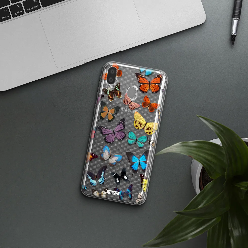 Colorful Butterflies Samsung M20 Clear TPU Case