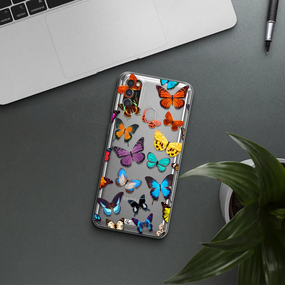 Colorful Butterflies Samsung M30S Clear TPU Case