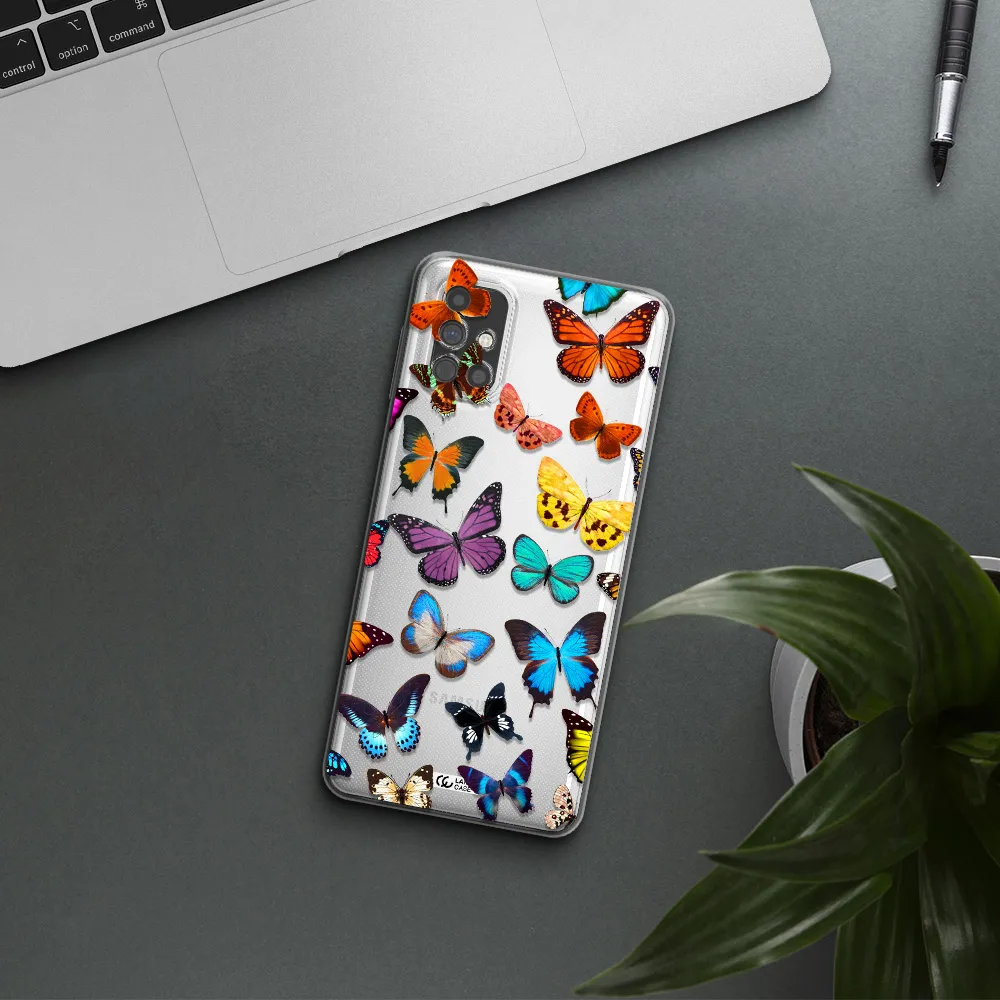 Colorful Butterflies Samsung M51 Clear TPU Case