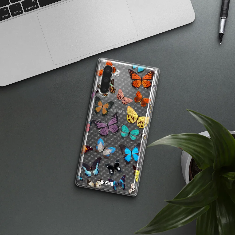 Colorful Butterflies Samsung Note 10 Clear TPU Case