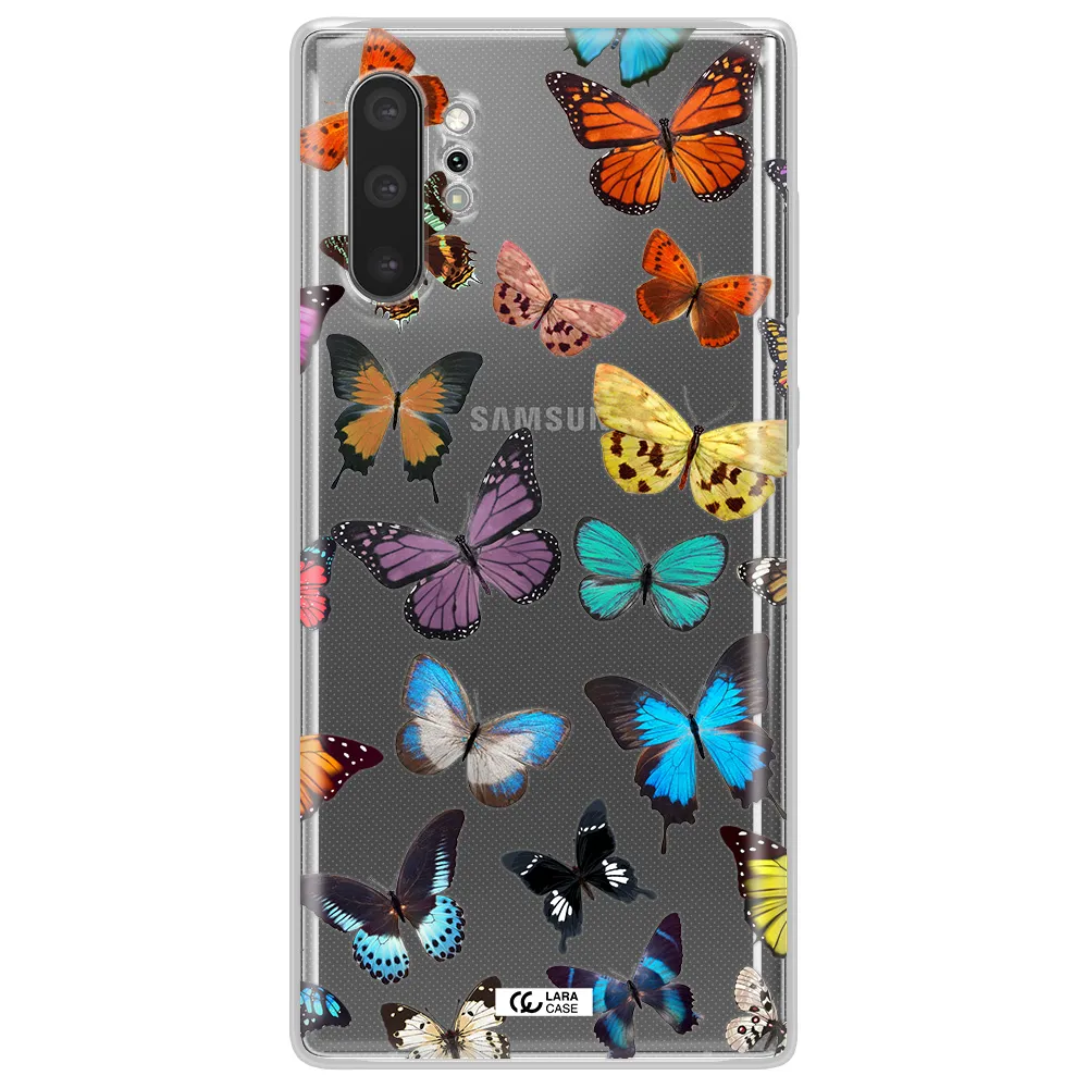 Colorful Butterflies Samsung Note 10 Plus Clear TPU Case