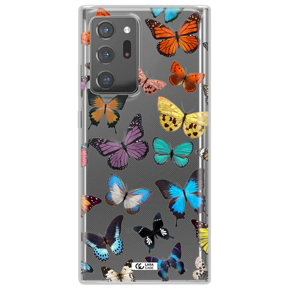 Colorful Butterflies Samsung Note 20 Ultra Clear TPU Case