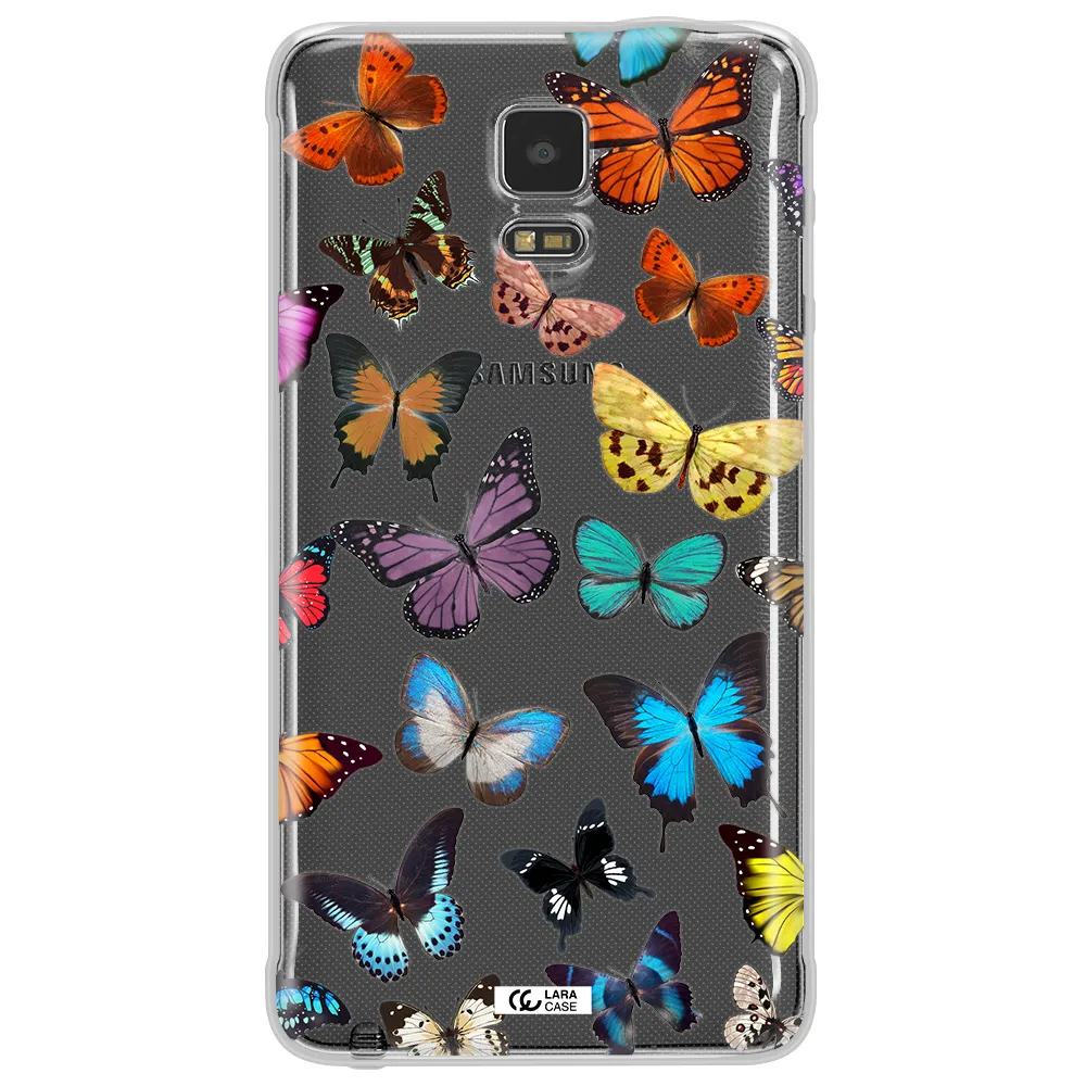 Colorful Butterflies Samsung Note 4 Clear TPU Case