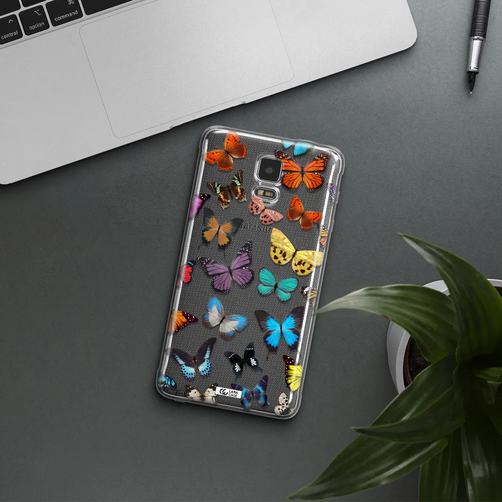 Colorful Butterflies Samsung Note 4 Clear TPU Case