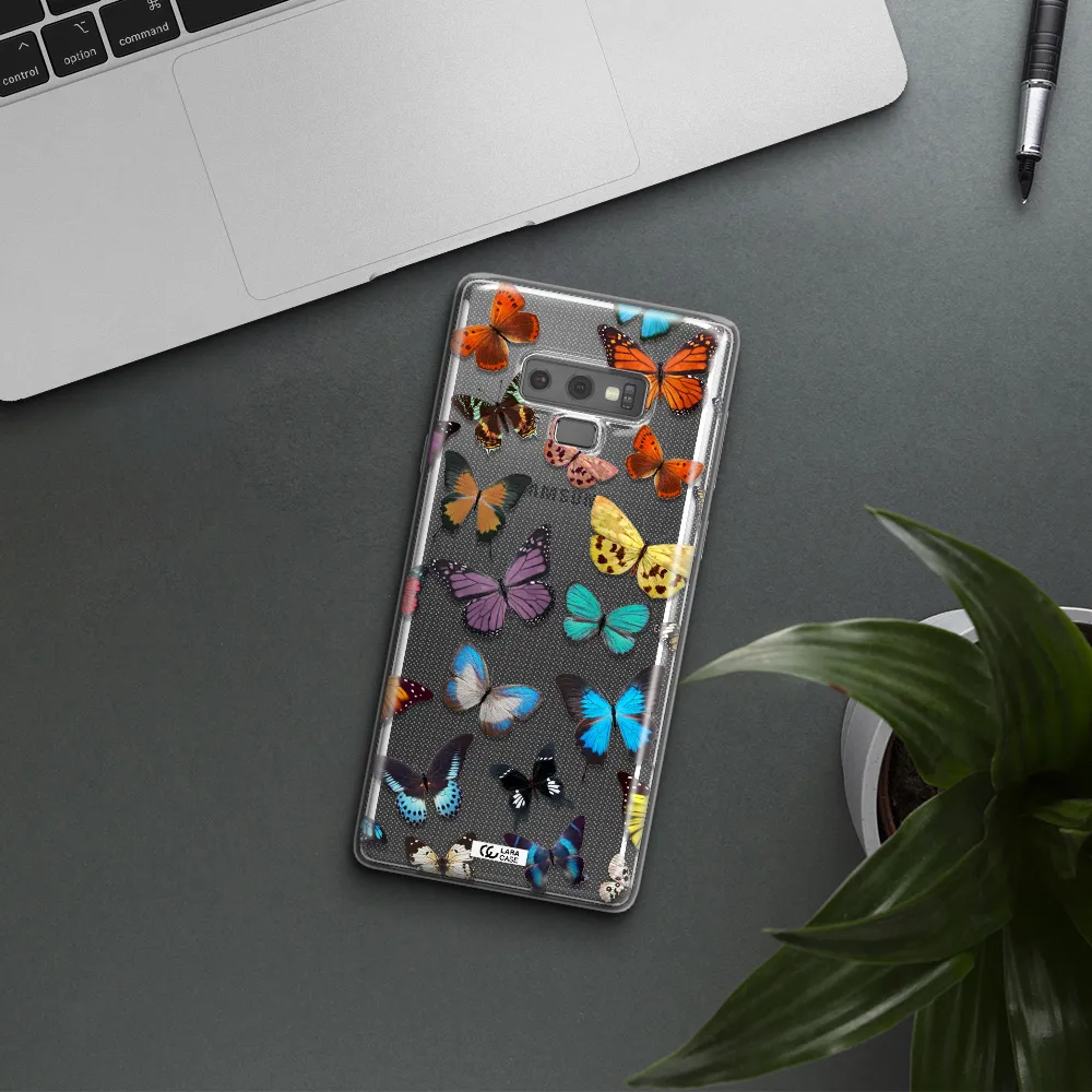 Colorful Butterflies Samsung Note 9 Clear TPU Case