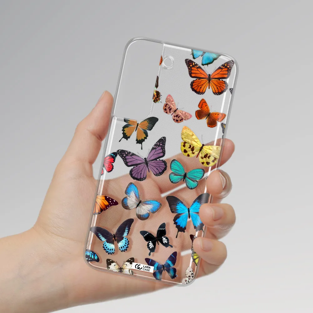 Colorful Butterflies Samsung S 22 Plus Clear TPU Case