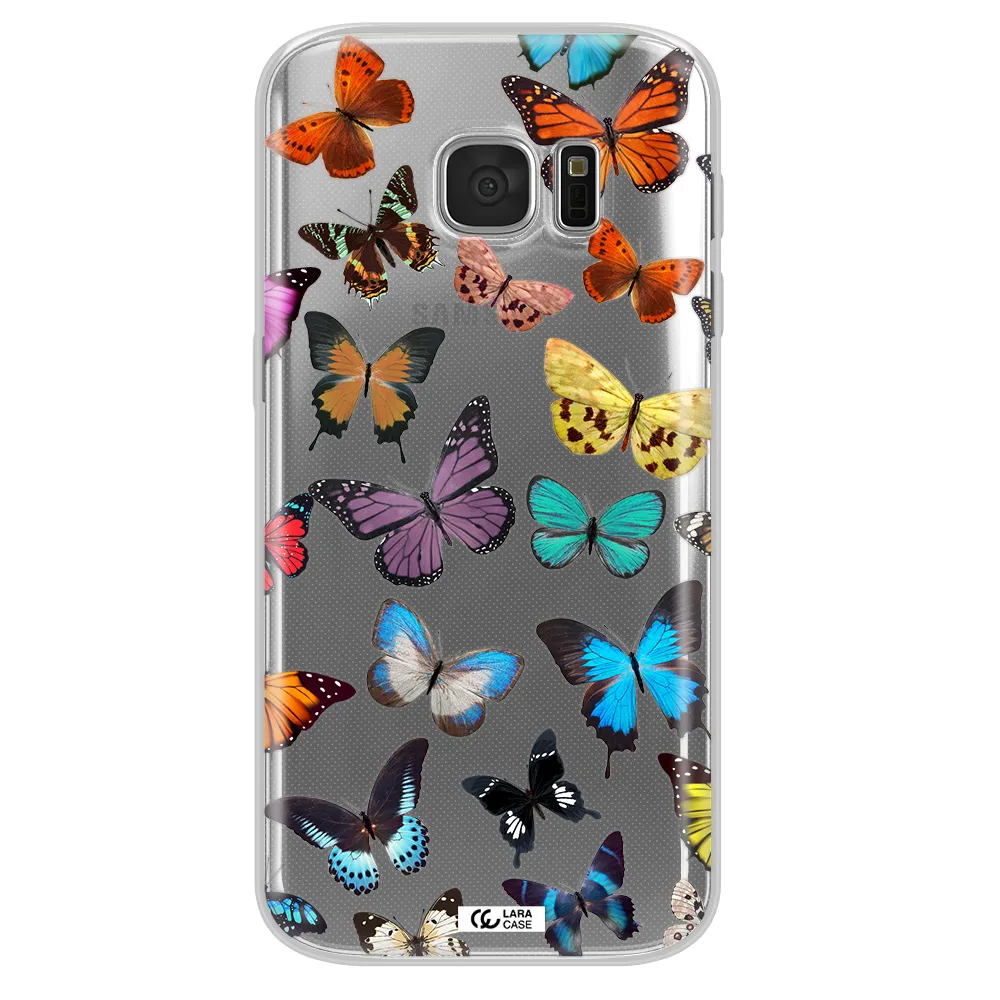 Colorful Butterflies Samsung S 7 Clear TPU Case