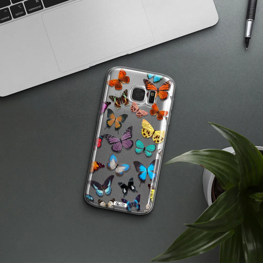 Colorful Butterflies Samsung S 7 Clear TPU Case