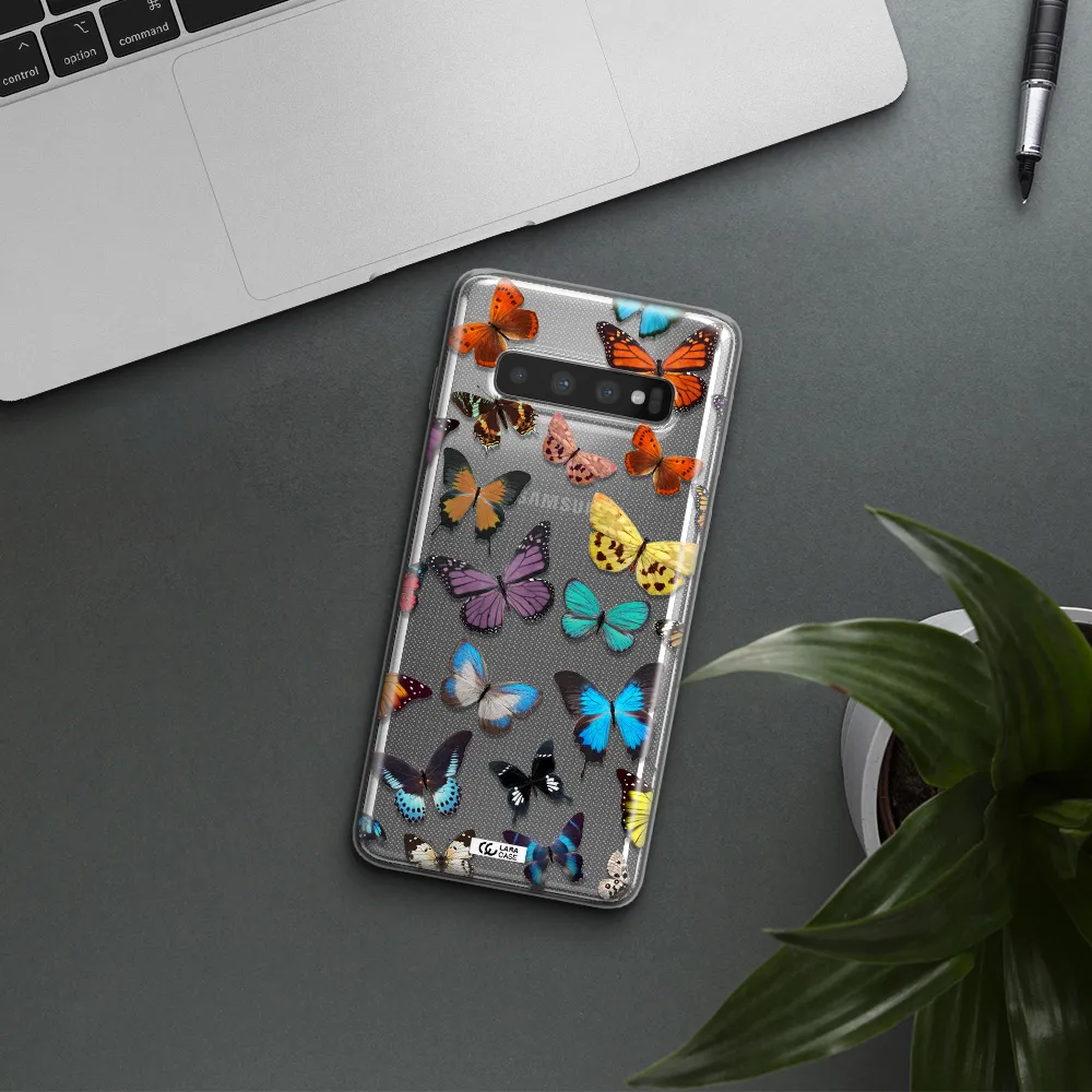 Colorful Butterflies Samsung S10 Clear TPU Case