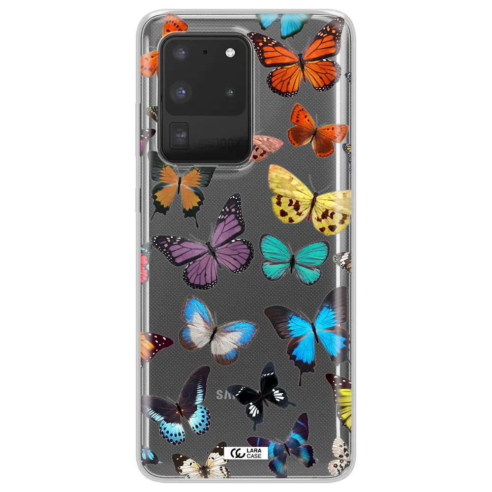 Colorful Butterflies Samsung S20 Ultra Clear TPU Case