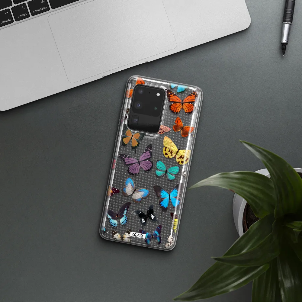 Colorful Butterflies Samsung S20 Ultra Clear TPU Case