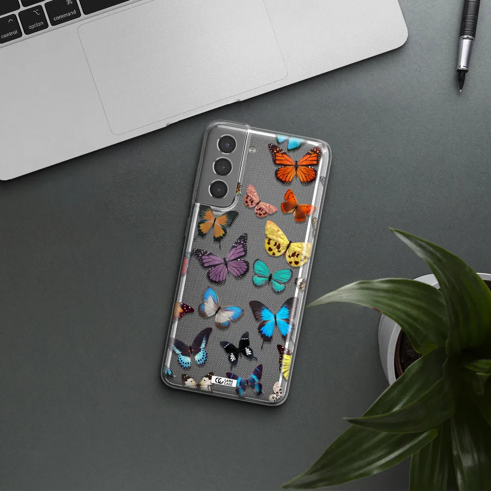 Colorful Butterflies Samsung S21 Clear TPU Case
