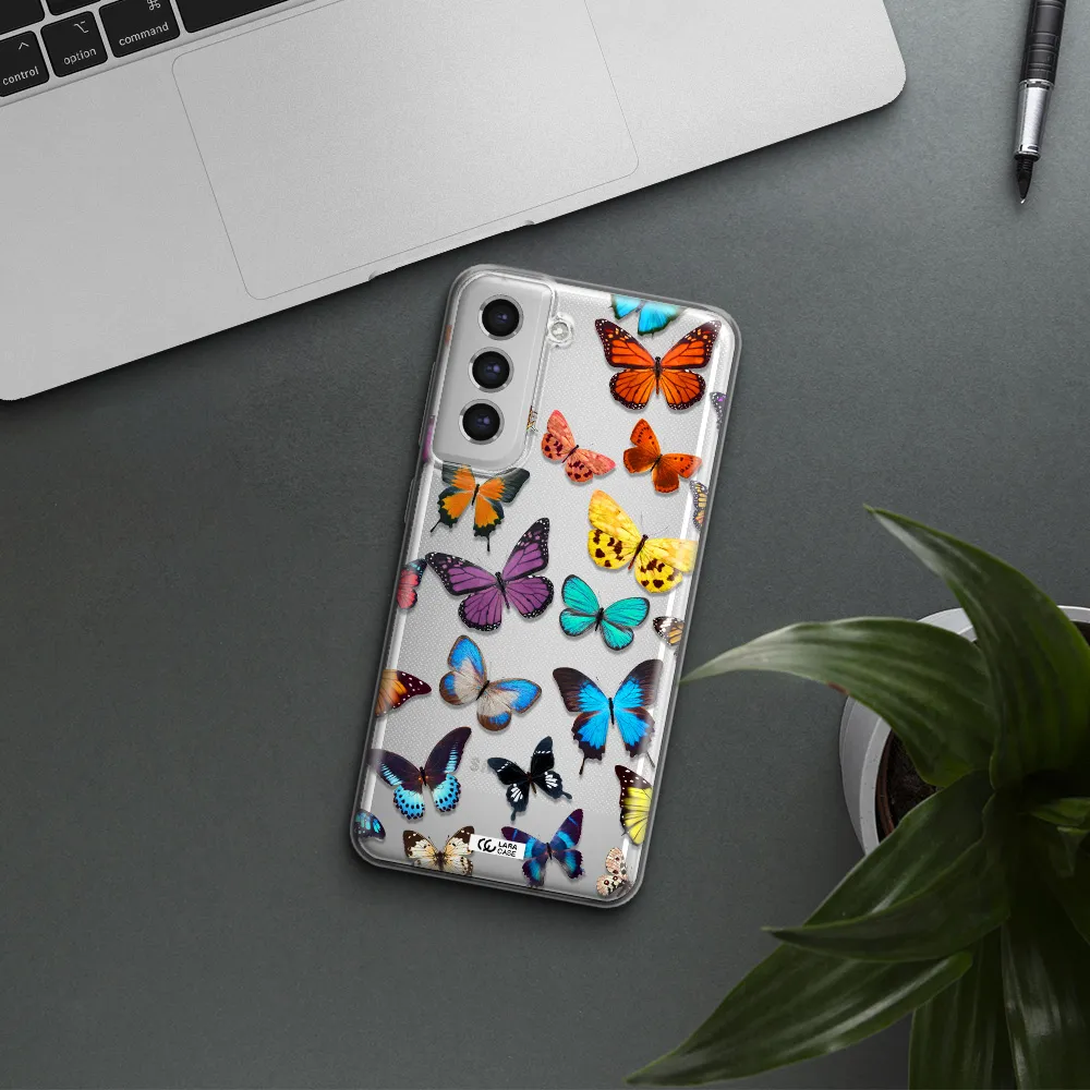 Colorful Butterflies Samsung S21 Fe Clear Tpu Case