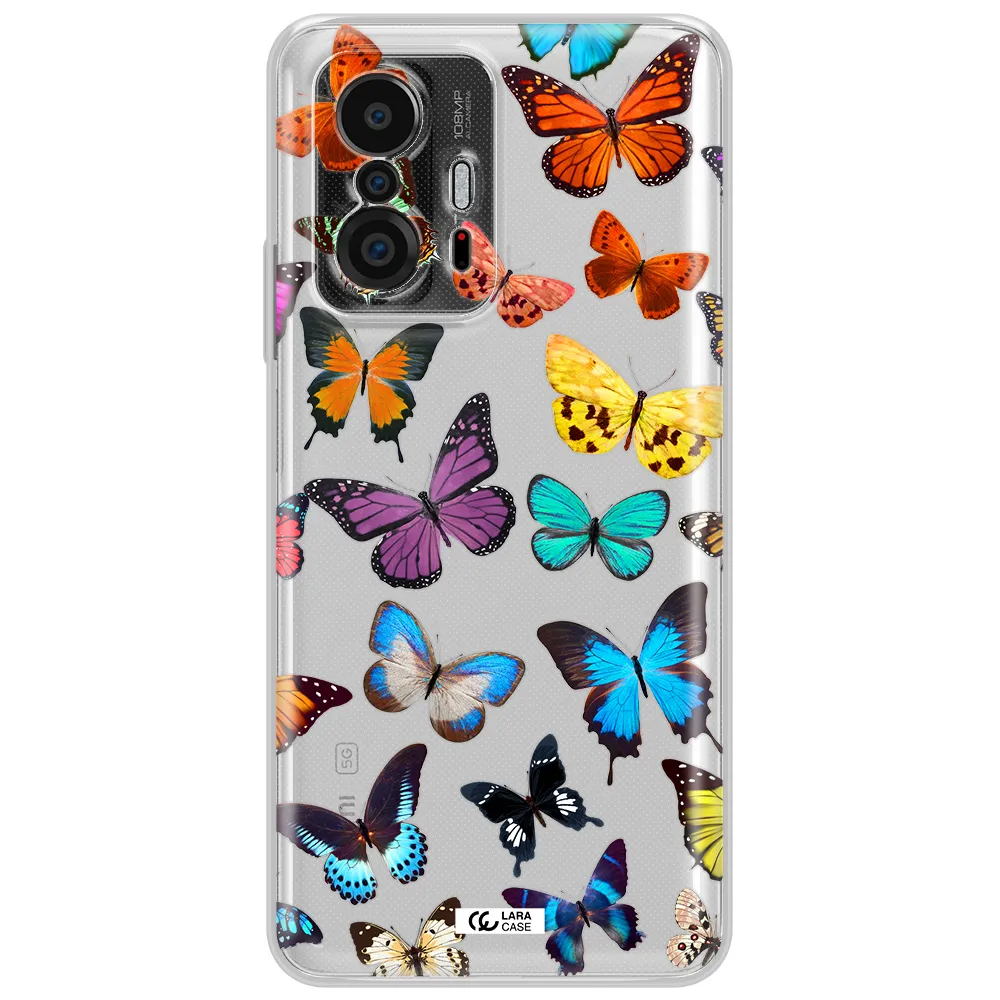 Colorful Butterflies Xiaomi 11T Clear Tpu Case