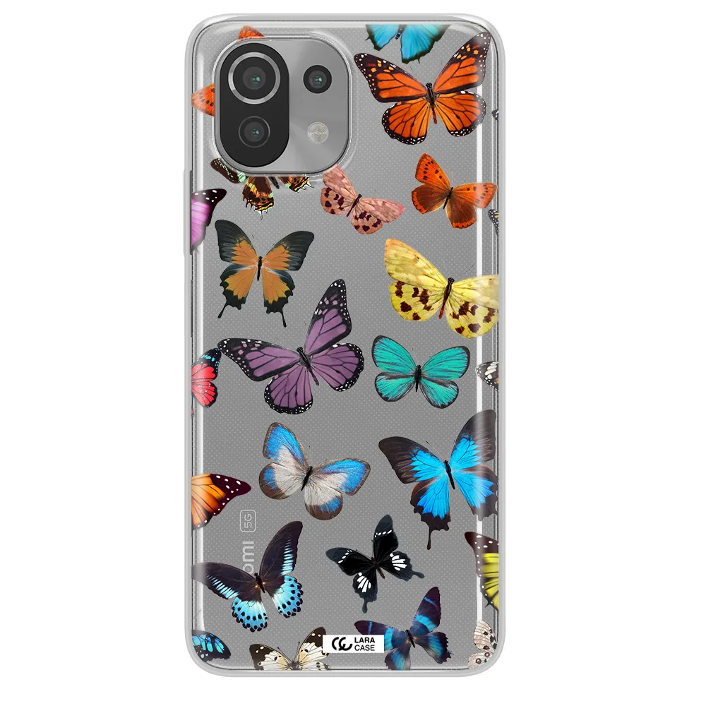 Colorful Butterflies Xiaomi Mi 11 Lite Clear TPU Case