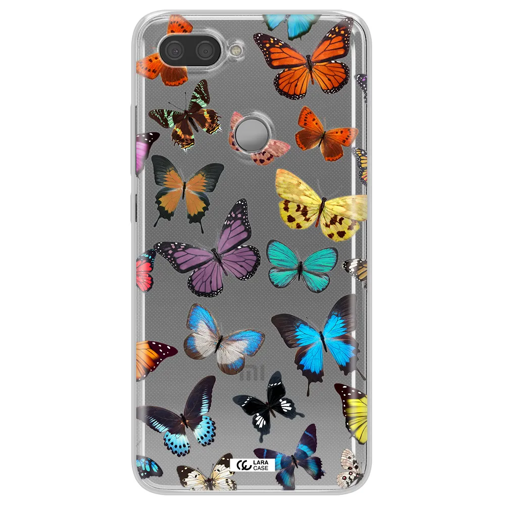 Colorful Butterflies Xiaomi Mi 8 Lite Clear TPU Case