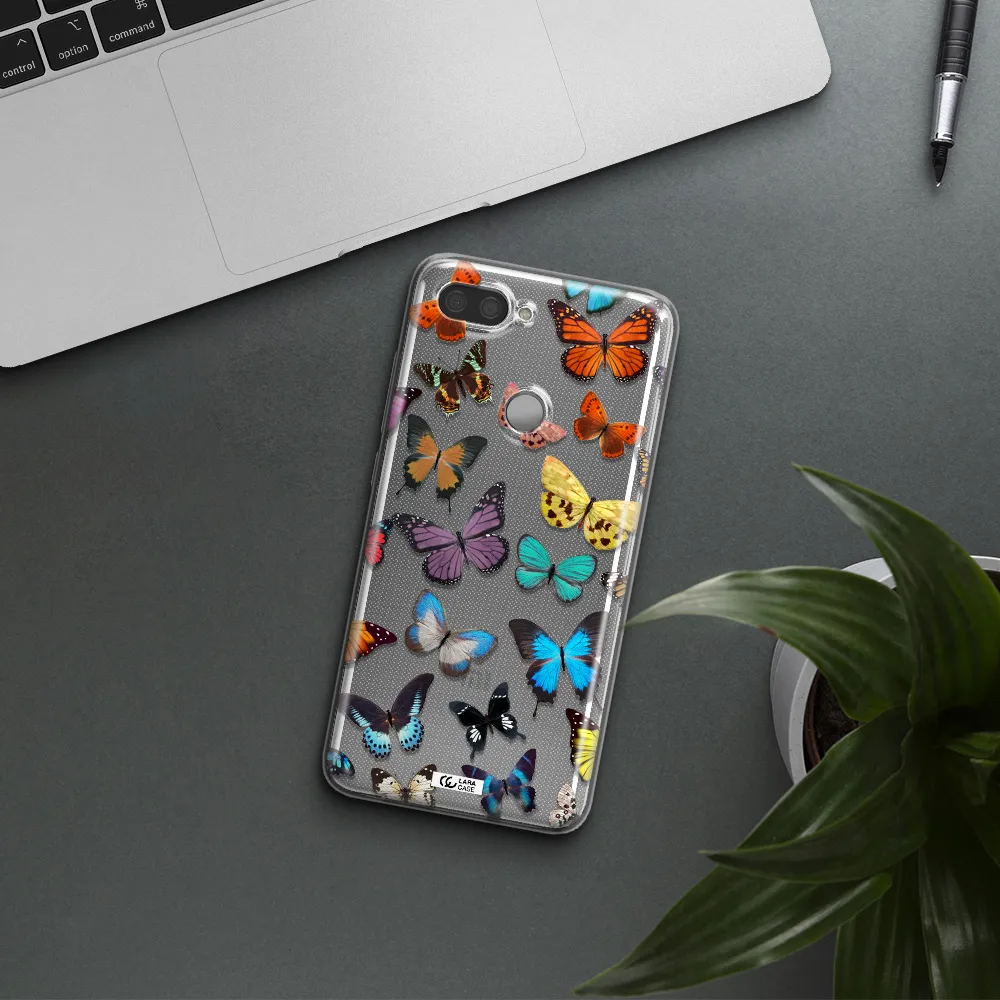 Colorful Butterflies Xiaomi Mi 8 Lite Clear TPU Case