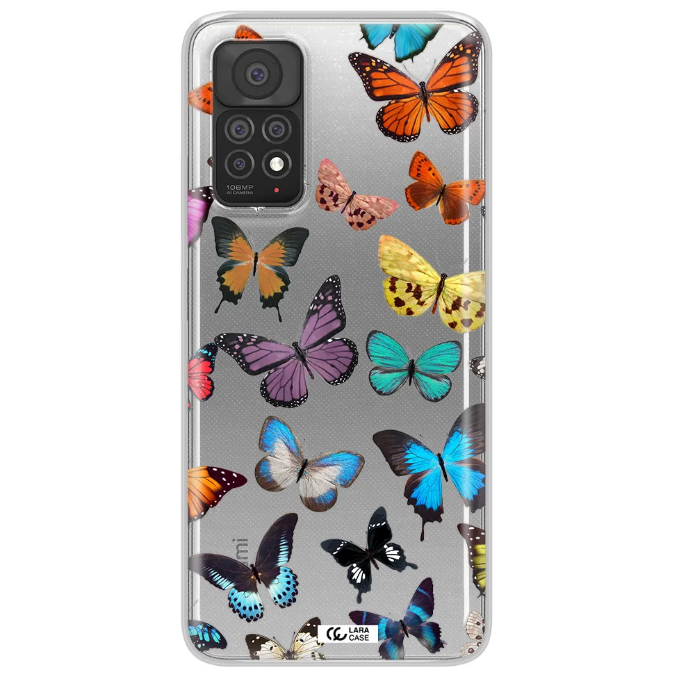 Colorful Butterflies Xiaomi Note 11 Pro Clear TPU Case