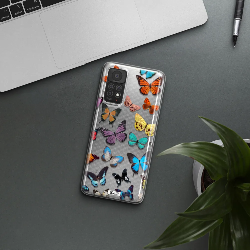 Colorful Butterflies Xiaomi Note 11 Pro Clear TPU Case
