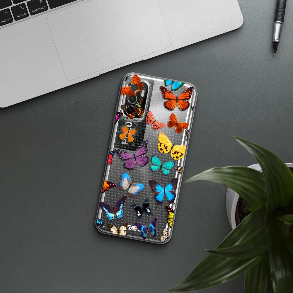 Colorful Butterflies Xiaomi Poco M3 Pro Clear Tpu Case