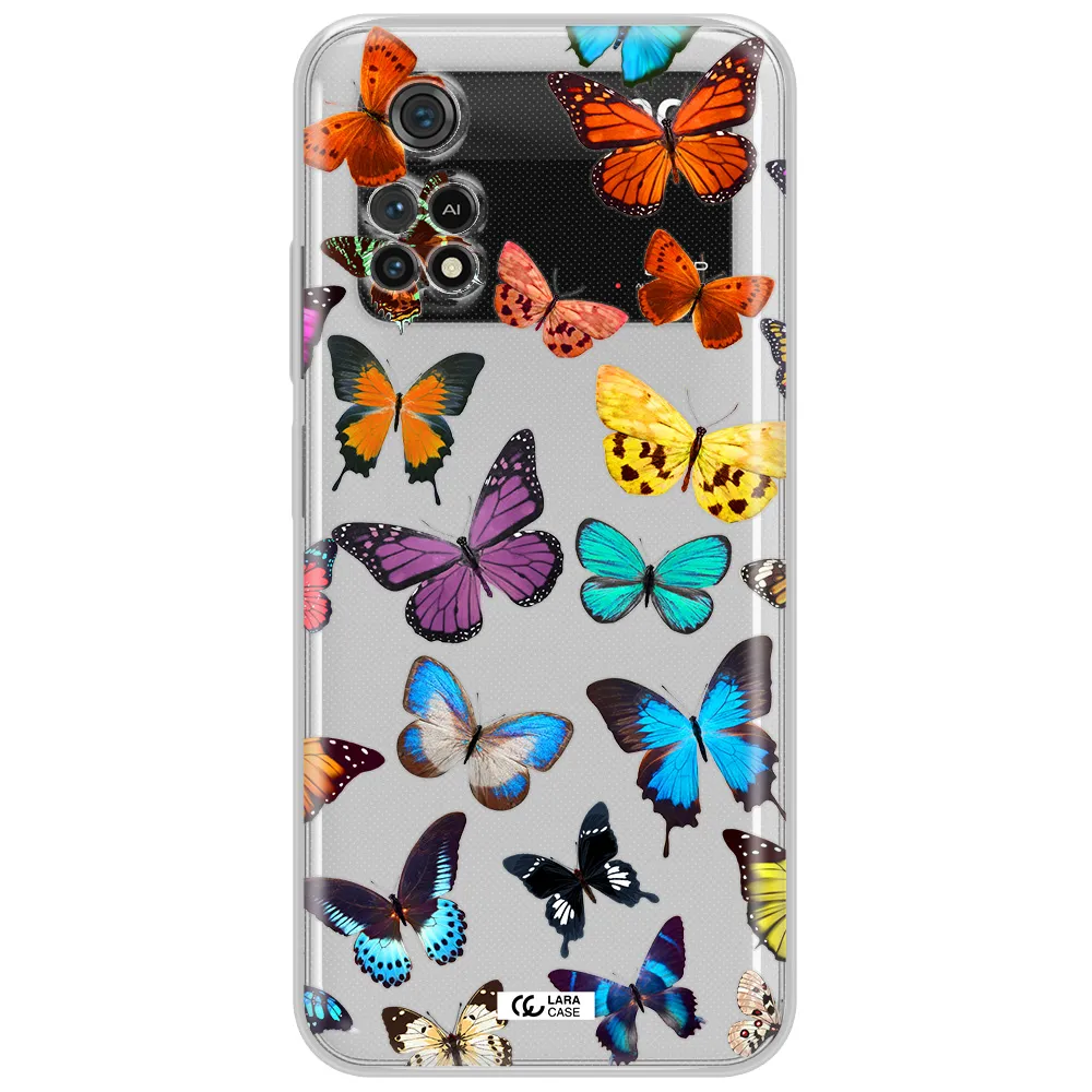 Colorful Butterflies Xiaomi Poco M4 Pro 4G Clear Tpu Case