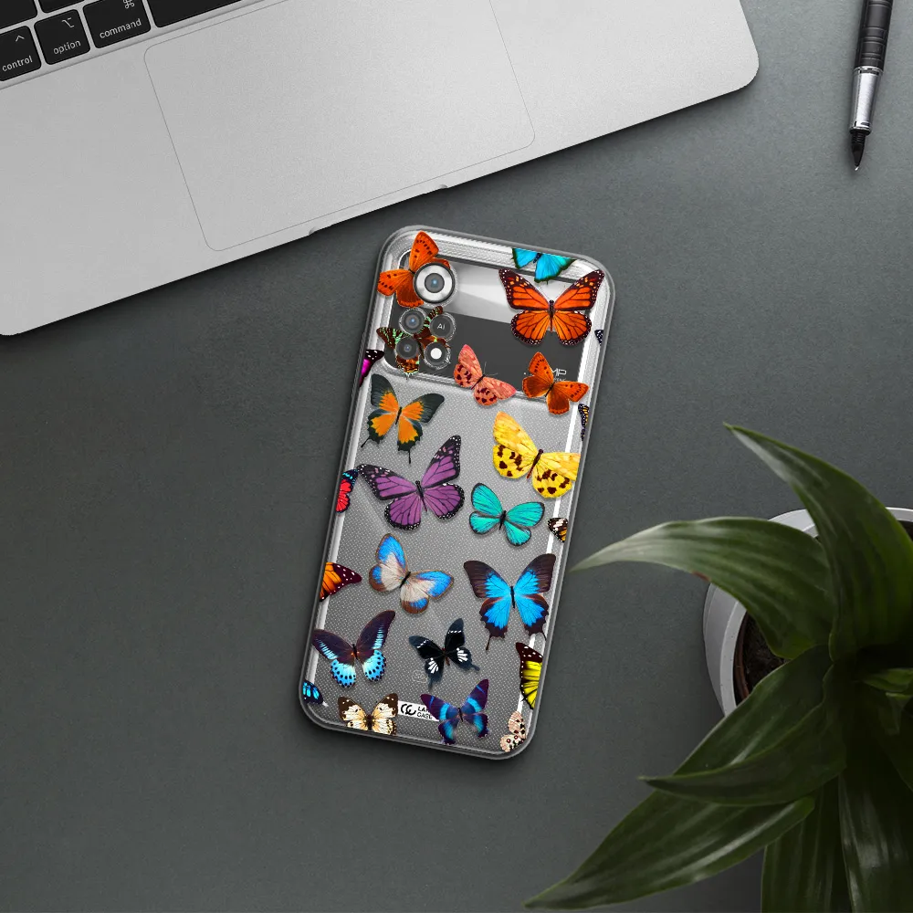 Colorful Butterflies Xiaomi Poco X4 Pro Clear TPU Case