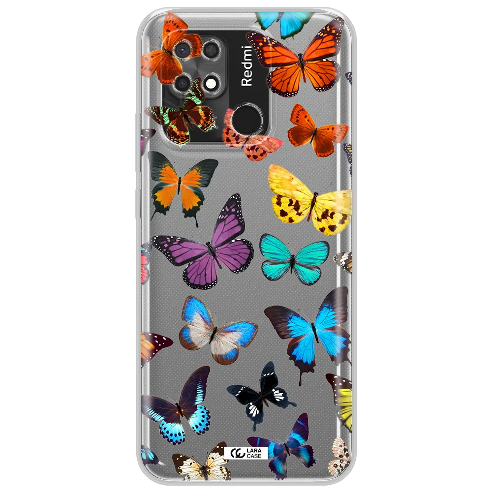 Colorful Butterflies Xiaomi Redmi 10C Clear TPU Case