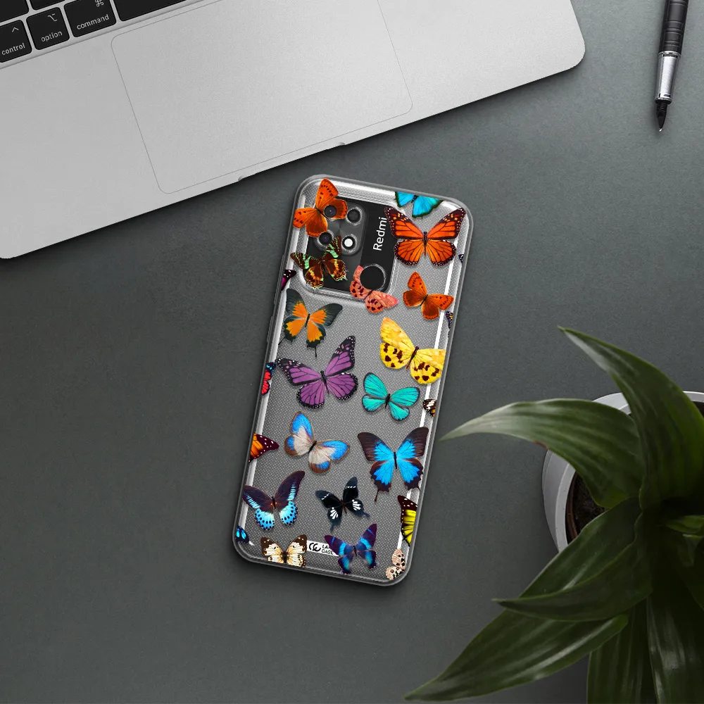 Colorful Butterflies Xiaomi Redmi 10C Clear TPU Case