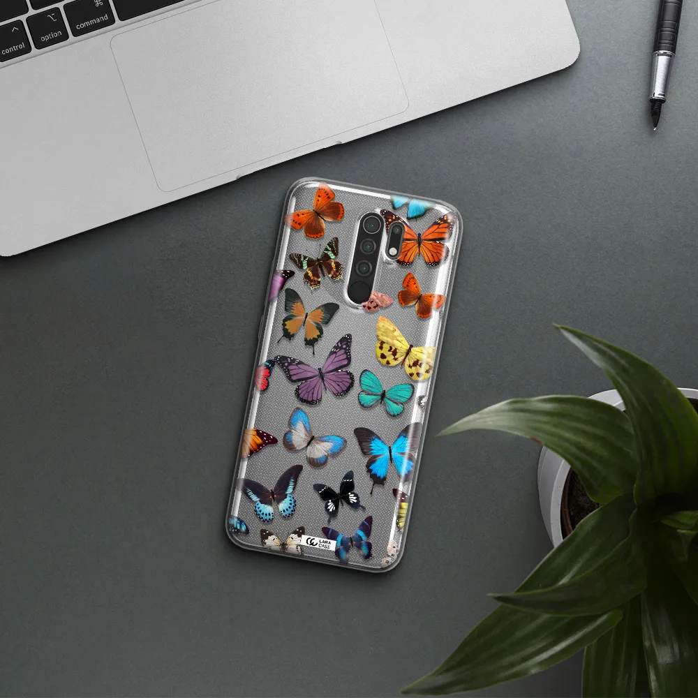 Colorful Butterflies Xiaomi Redmi 9 Clear TPU Case