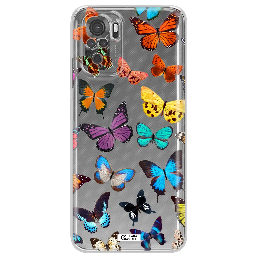 Colorful Butterflies Xiaomi Redmi Note 10S Clear Tpu Case