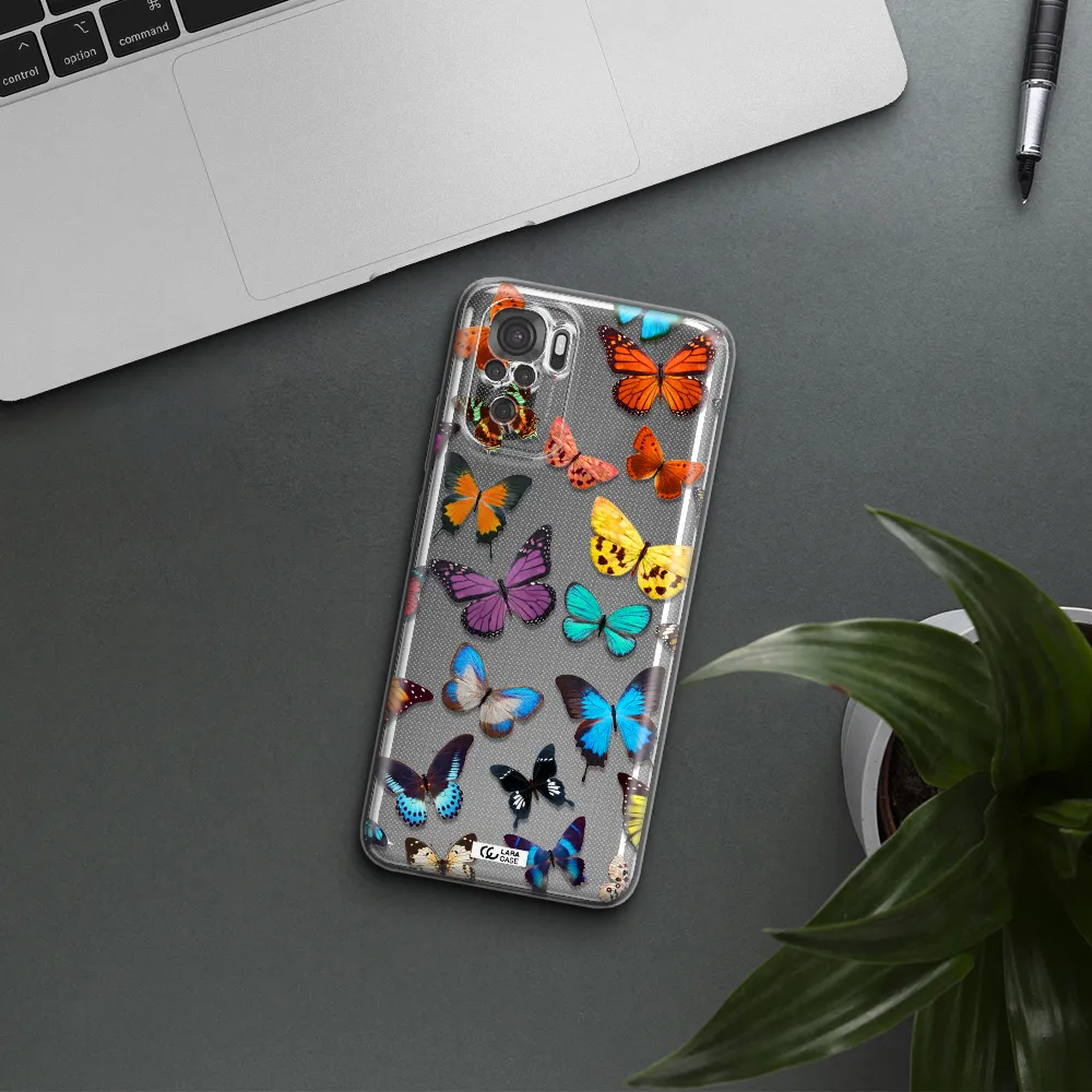 Colorful Butterflies Xiaomi Redmi Note 10S Clear Tpu Case