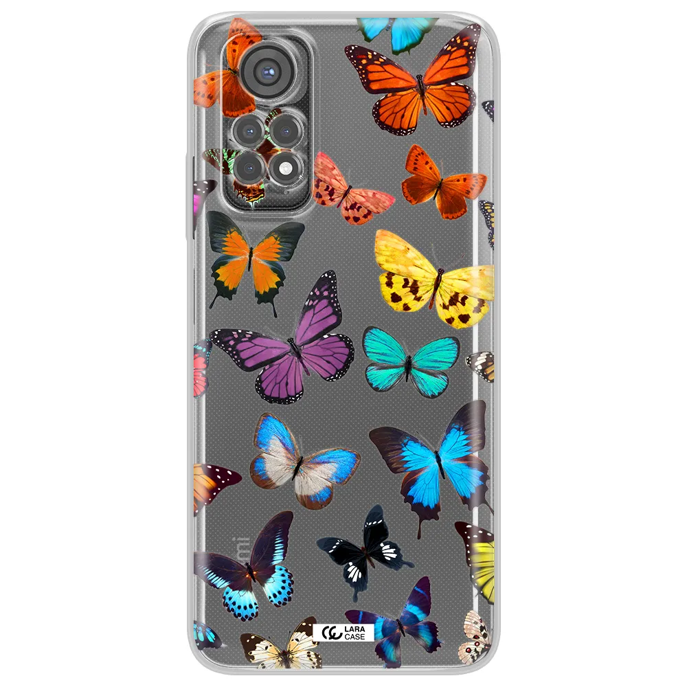 Colorful Butterflies Xiaomi Redmi Note 11S Clear Tpu Case