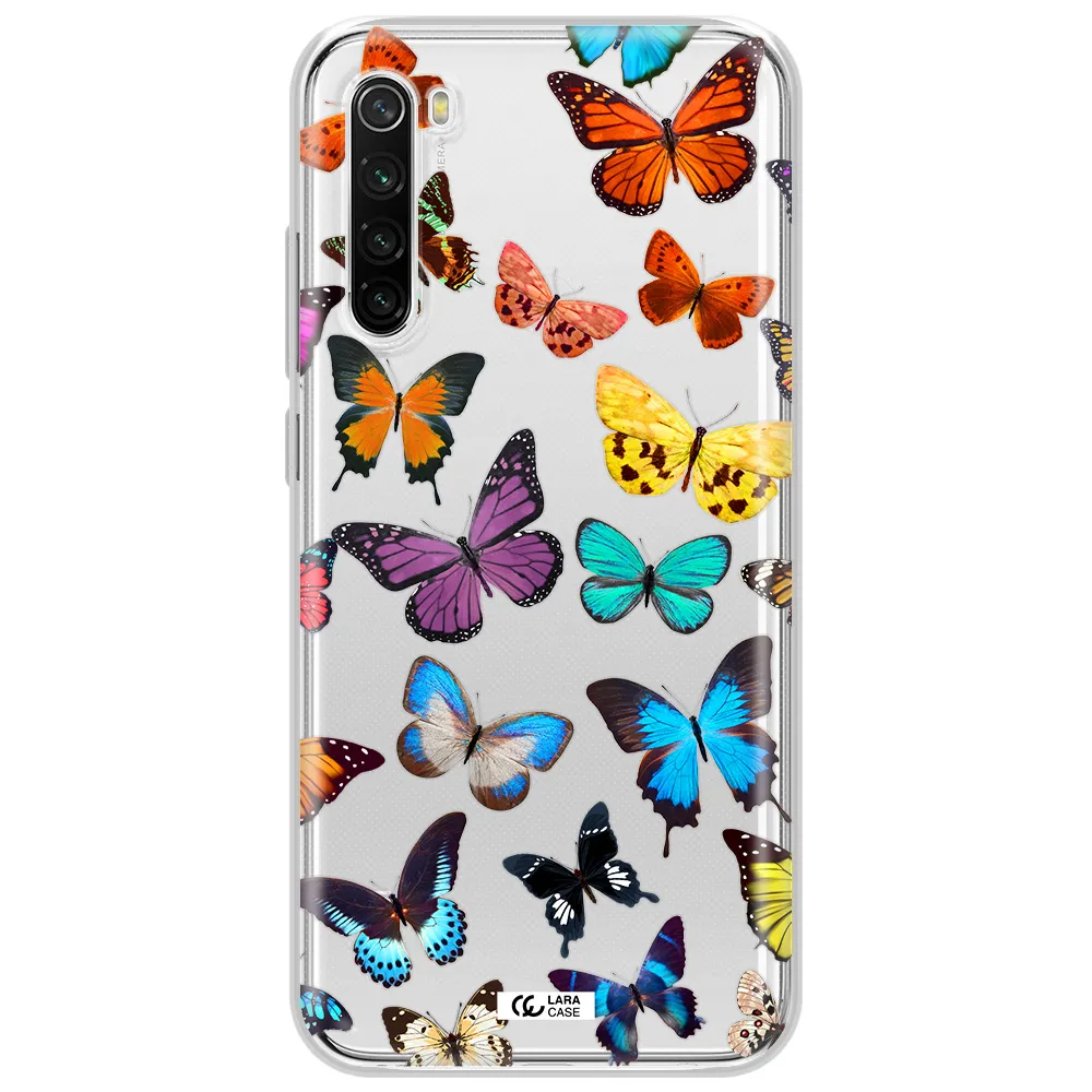 Colorful Butterflies Xiaomi Redmi Note 8T Clear Tpu Case