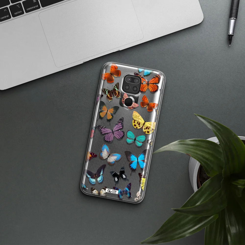 Colorful Butterflies Xiaomi Redmi Note 9 Clear TPU Case