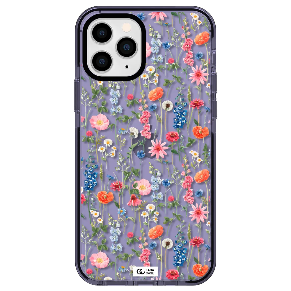 Green Blue Red Flowers Apple iPhone 11 pro max impact Lilac Case