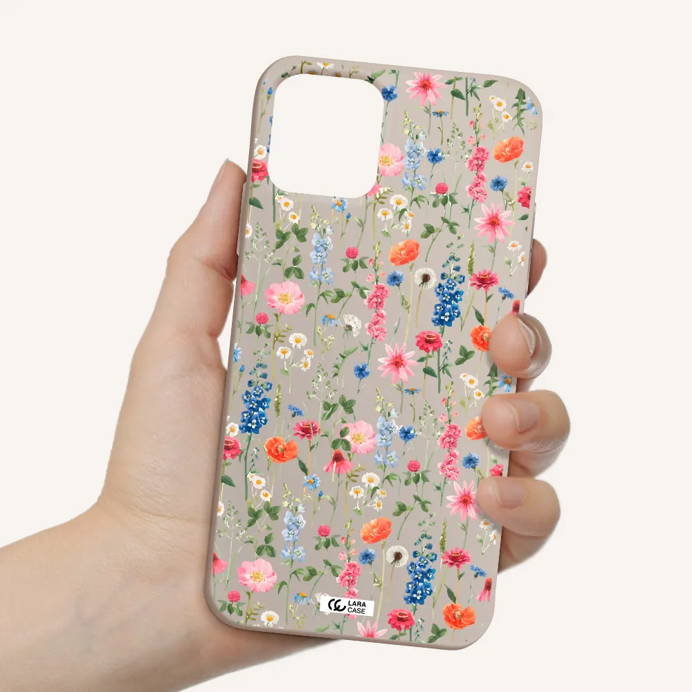Green Blue Red Flowers Apple iPhone 11 pro max Silicone Stone Case