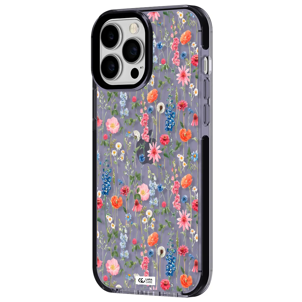 Green Blue Red Flowers Apple iPhone 13 Pro Max impact Lilac Case