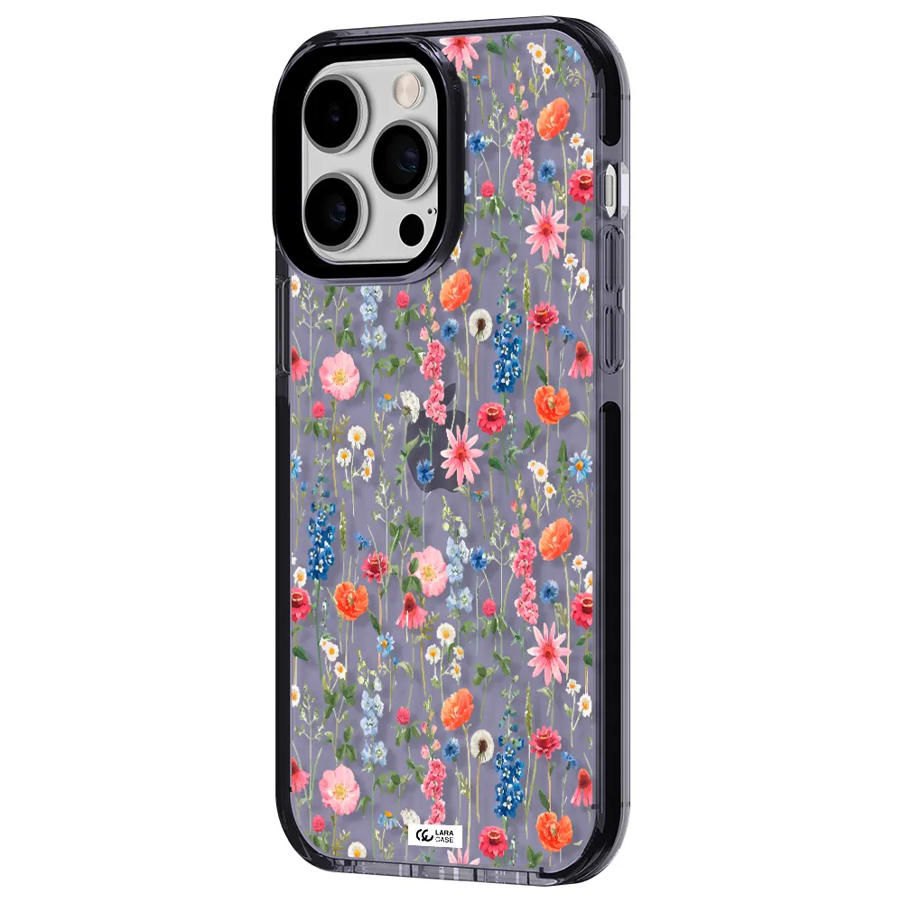 Green Blue Red Flowers Apple iPhone 15 Pro Max impact Lilac Case