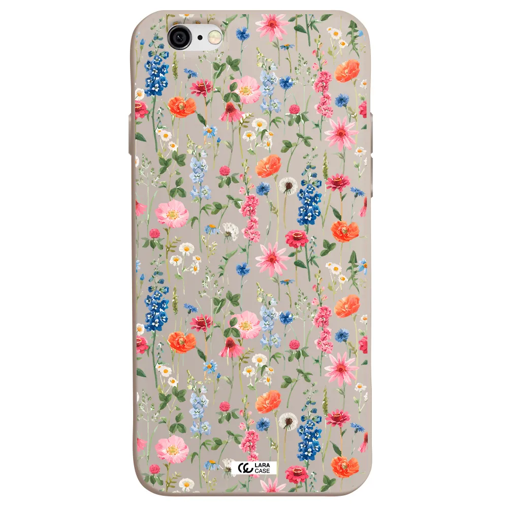 Green Blue Red Flowers Apple iPhone 6 Silicone Stone Case